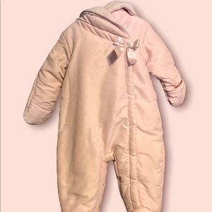 Light pink snowsuit size 12 months